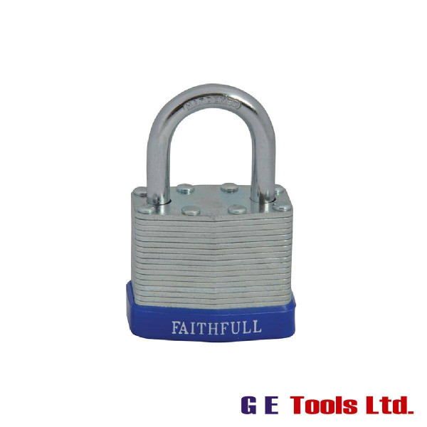 Faithfull Tools Laminated Steel Padlock 40mm 3 Keys
