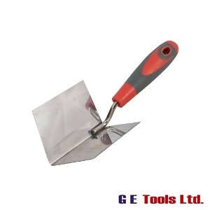 Faithfull Tools Internal Corner Trowel Stainless Steel Soft Grip Handle 4 x 3 x 3in