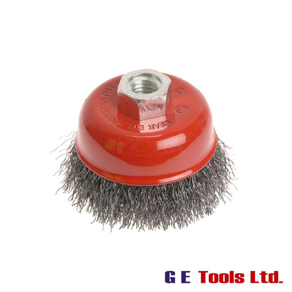 Faithfull Tools Wire Cup Brush 100mm M14x2, 0.30mm Steel Wire