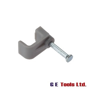 ForgeFix Cable Clip Flat Grey 4.00mm Box 100 ForgeFix Cable Clip Flat Grey 4.00mm Box 100