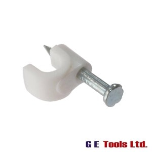 ForgeFix Cable Clips Round White 4-5mm Box 200 ForgeFix Cable Clips Round White 4-5mm Box 200