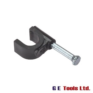ForgeFix Cable Clip Round Coax Black 6-7mm Box 100 ForgeFix Cable Clip Round Coax Black 6-7mm Box 100