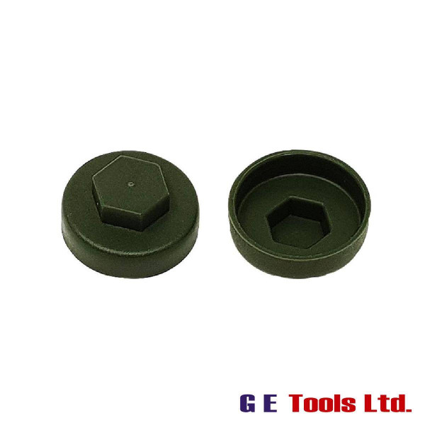 ForgeFix TechFast Cover Cap Olive Green 19mm (Pack 100)