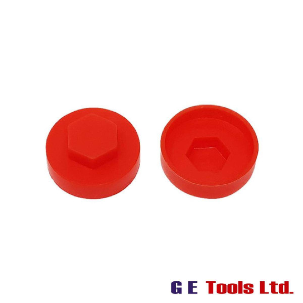 ForgeFix TechFast Cover Cap Poppy Red 19mm (Pack 100)