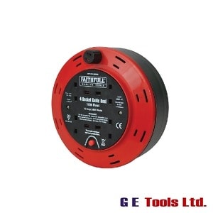 Faithfull Tools Cable Reel 240V 10A 4-Socket 10m Faithfull Tools Cable Reel 240V 10A 4-Socket 10m