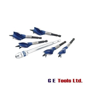 Irwin Blue Groove 6X Stubby Wood Bit Set, 5 Piece: 16-25mm + Extension