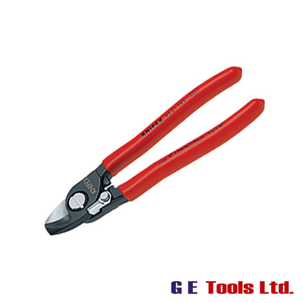 Knipex Cable Shears with Return Spring PVC Grip 160mm (6.1/4in) Knipex Cable Shears with Return Spring PVC Grip 160mm (6.1/4in)