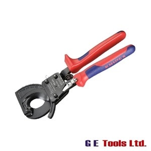 Knipex Cable Shears Ratchet Action Multi-Component Grip 250mm (10in) Knipex Cable Shears Ratchet Action Multi-Component Grip 250mm (10in)