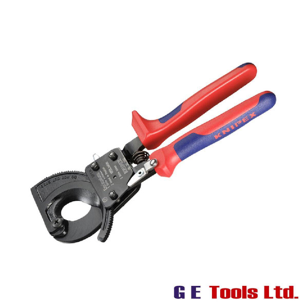 Knipex Cable Shears Ratchet Action Multi-Component Grip 250mm (10in)