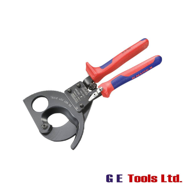Knipex Cable Shears Ratchet Action Multi-Component Grip 280mm (11in)
