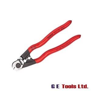 Knipex Wire Rope/Bowden Cable Cutters PVC Grip 190mm (7.1/2in) Knipex Wire Rope/Bowden Cable Cutters PVC Grip 190mm (7.1/2in)