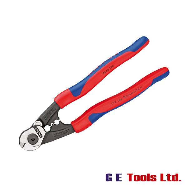 Knipex Wire Rope/Bowden Cable Cutters Multi-Component Grip 190mm (7.1/2in) Knipex Wire Rope/Bowden Cable Cutters Multi-Component Grip 190mm (7.1/2in)
