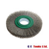 Lessmann Wheel Brush D200mm x W24-27 x 50 Bore Stainless Steel Wire 0.30