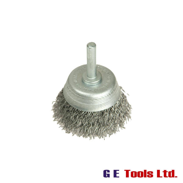 Lessmann DIY Cup Brush with Shank 50mm, 0.35 Steel Wire