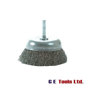 Lessmann DIY Cup Brush with Shank 75mm, 0.35 Steel Wire