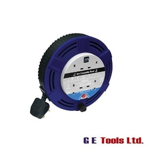 Masterplug Cassette Cable Reel 240V 13A 4-Socket Thermal Cut-Out Blue 8m