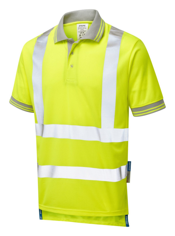 Pulsar P175 High Visibility Short Sleeve Polo Shirt Yellow