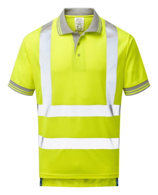 Pulsar P175 High Visibility Short Sleeve Polo Shirt Yellow