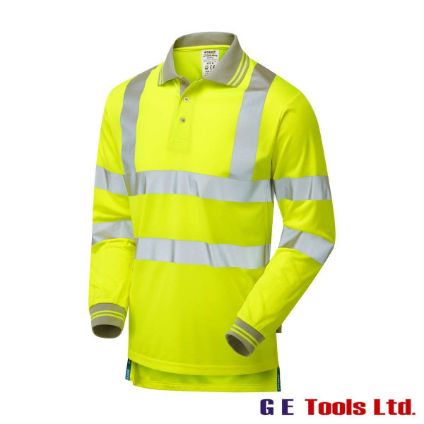 Pulsar P458 High Visibility Long Sleeve Polo Shirt Yellow
