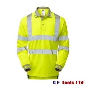 Pulsar P458 High Visibility Long Sleeve Polo Shirt Yellow Pulsar P458 High Visibility Long Sleeve Polo Shirt Yellow