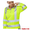Pulsar P702 Women’s High Visibility Long Sleeve Polo Shirt Yellow