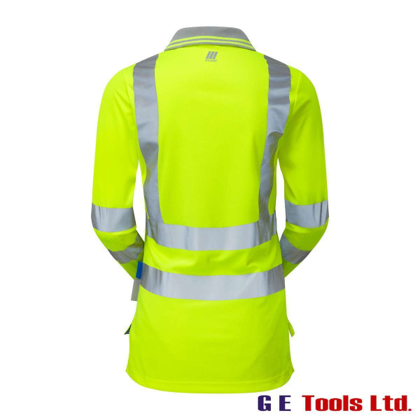 Pulsar P702 Women’s High Visibility Long Sleeve Polo Shirt Yellow