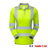 Pulsar P702 Women’s High Visibility Long Sleeve Polo Shirt Yellow