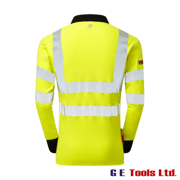 Pulsar PARC21 FR-AST-ARC High Visibility Long Sleeve Polo Shirt Yellow