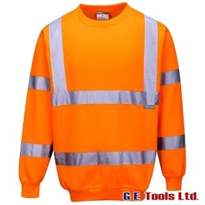 Portwest B303 Rail-Spec Orange High Visibility Sweatshirt