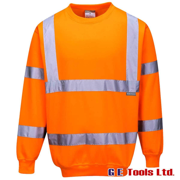 Portwest B303 Rail-Spec Orange High Visibility Sweatshirt