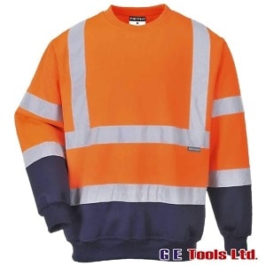 Portwest B306 Rail-Spec Orange/Navy High Visibility Two Tone Sweatshirt