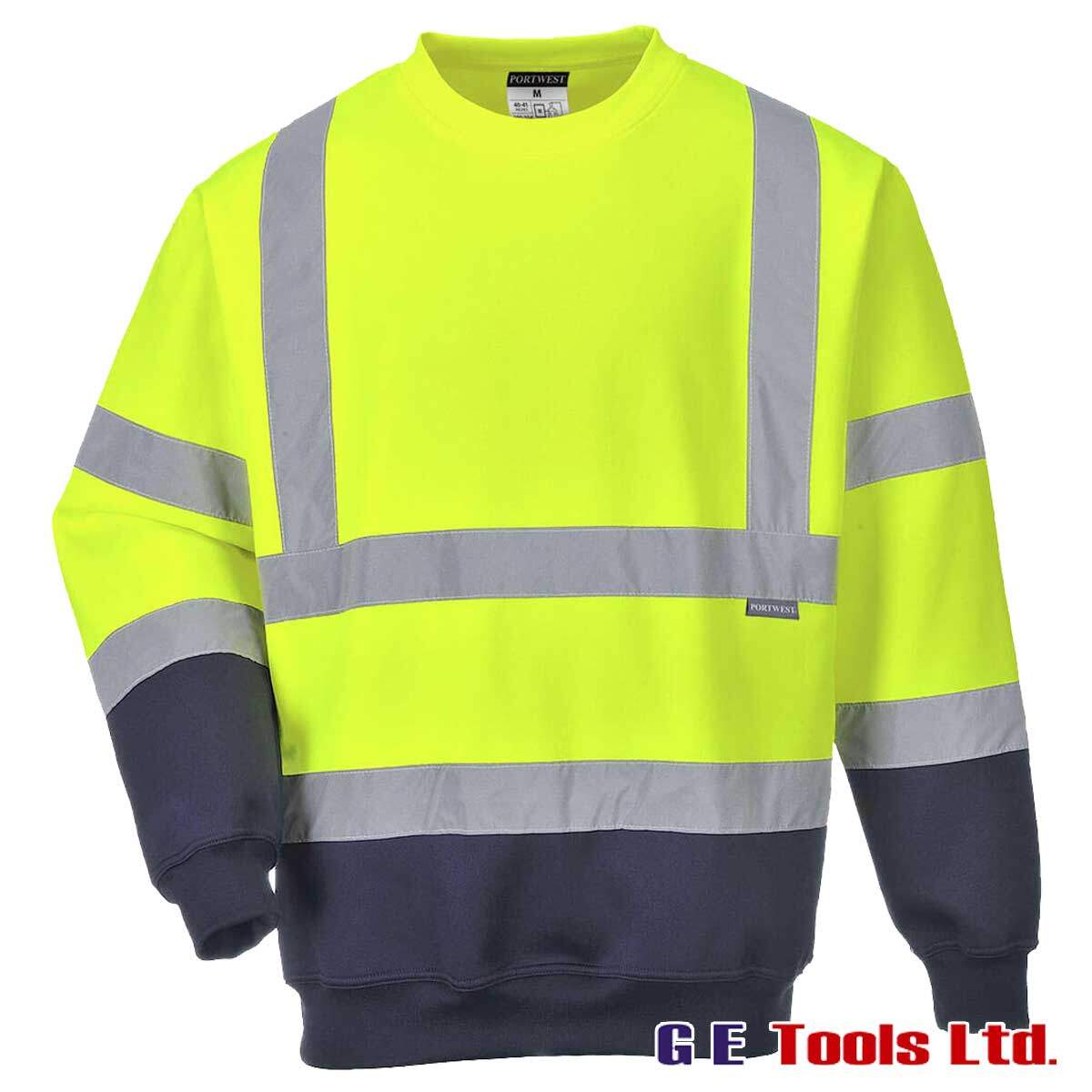 Portwest B306 High Visibility Two Tone Sweatshirt Orange/Navy Portwest B306 High Visibility Two Tone Sweatshirt Orange/Navy