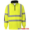 Portwest B308 Yellow High Visibility Rugby Sweatshirt