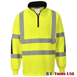 Portwest B308 Yellow High Visibility Rugby Sweatshirt