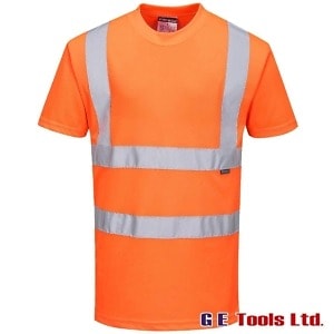 Portwest RT23 High Visibility Rail-Spec T-Shirt Orange Portwest RT23 High Visibility Rail-Spec T-Shirt Orange
