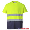 Portwest S173 High Visibility Two Tone Comfort T-Shirt Yellow/Navy