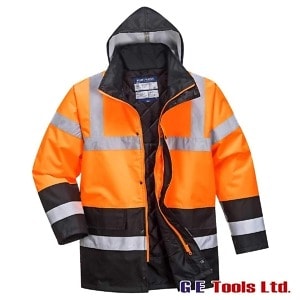 Portwest S467 Rail-Spec Orange High Visibility Two Tone Traffic Jacket