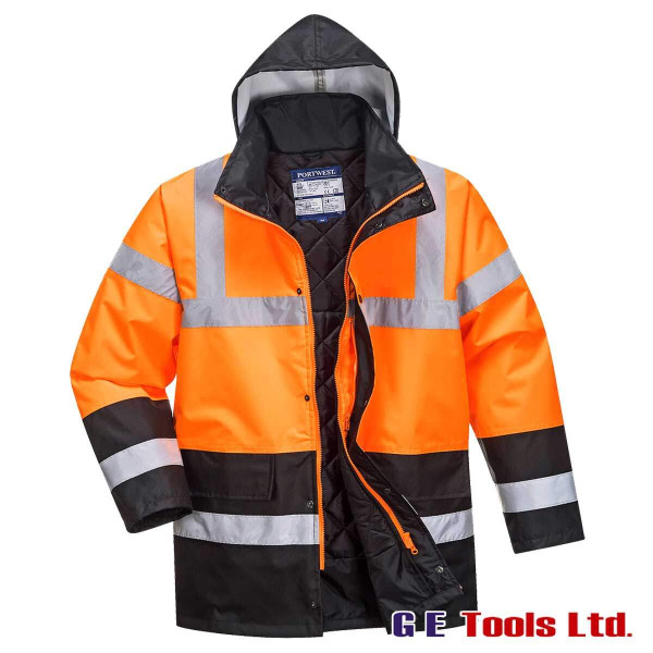 Portwest S467 Rail-Spec Orange High Visibility Two Tone Traffic Jacket