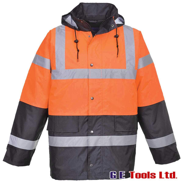 Portwest S467 Rail-Spec Orange High Visibility Two Tone Traffic Jacket