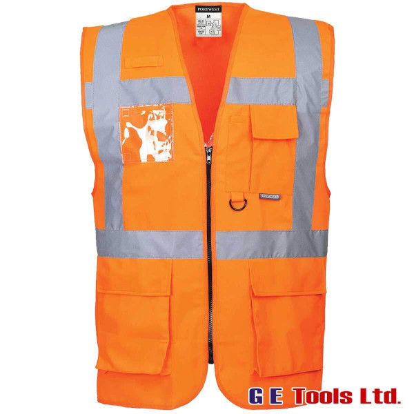 Portwest S476 Rail-Spec Orange High Visibility Berlin Executive Vest