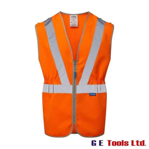 Pulsar PR145 High Visibility Rail-Spec Waistcoat Orange