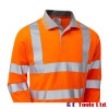 Pulsar PR470-R High Visibility Rail-Spec Long Sleeve Polo Shirt Orange