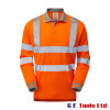 Pulsar PR470-R High Visibility Rail-Spec Long Sleeve Polo Shirt Orange