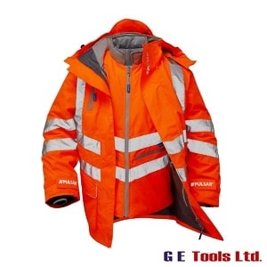 Pulsar PR497 High Visibility Rail-Spec 7-in-1 Storm Coat Orange