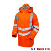 Pulsar PR499 “R” High Visibility Rail-Spec Waterproof Unlined Storm Coat Orange
