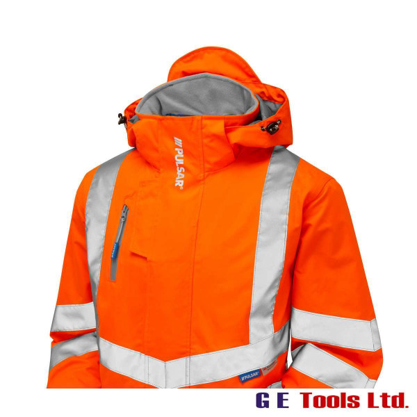 Pulsar PR499 “R” High Visibility Rail-Spec Waterproof Unlined Storm Coat Orange