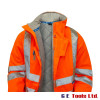 Pulsar PR502 High Visibility Rail-Spec Padded Storm Coat Orange