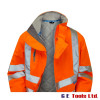 Pulsar PR502 High Visibility Rail-Spec Padded Storm Coat Orange