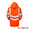 Pulsar PR502 High Visibility Rail-Spec Padded Storm Coat Orange