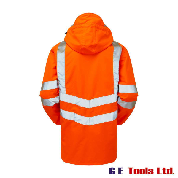 Pulsar PR502 High Visibility Rail-Spec Padded Storm Coat Orange